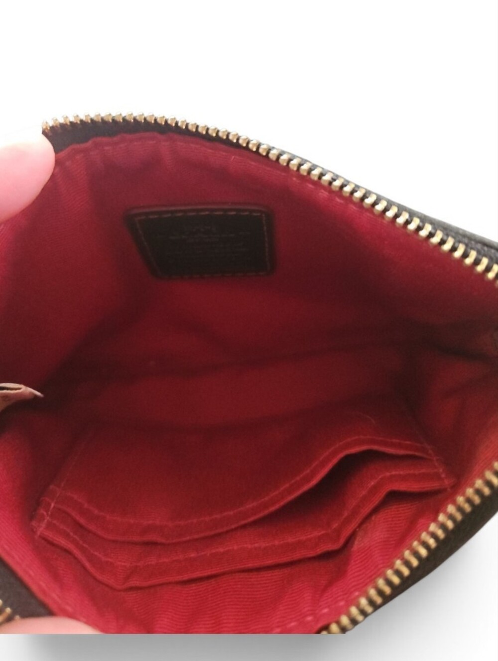 EUC Coach Vintage Brown Signature C Monogram Wristlet with Hang Tag - Picture 3 of 13